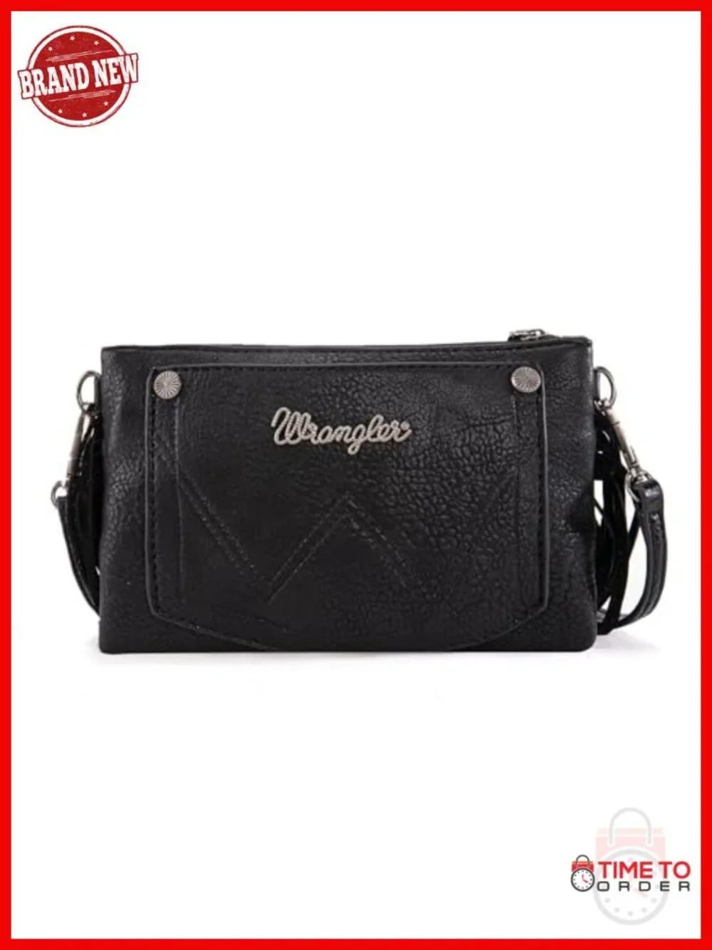 Faux Leather Fringe Crossbody Purse with Wristlet